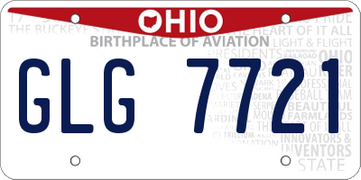 OH license plate GLG7721
