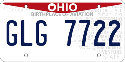 OH license plate GLG7722