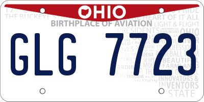 OH license plate GLG7723