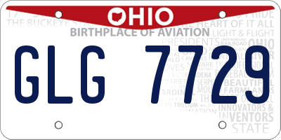OH license plate GLG7729