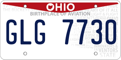 OH license plate GLG7730