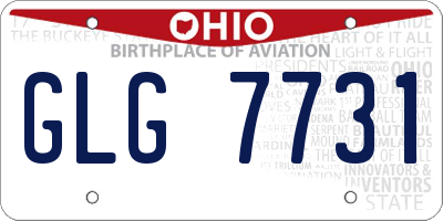 OH license plate GLG7731