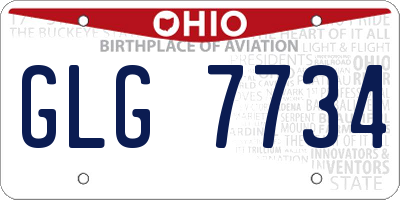 OH license plate GLG7734
