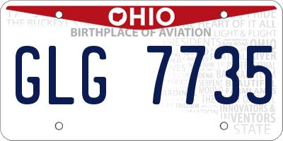 OH license plate GLG7735