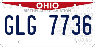 OH license plate GLG7736