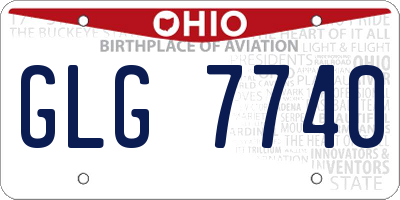 OH license plate GLG7740