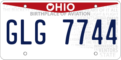 OH license plate GLG7744