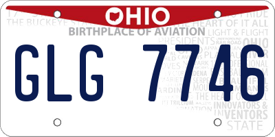 OH license plate GLG7746