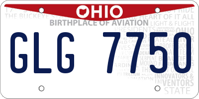 OH license plate GLG7750