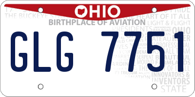 OH license plate GLG7751