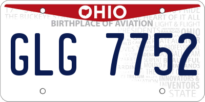 OH license plate GLG7752
