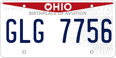 OH license plate GLG7756