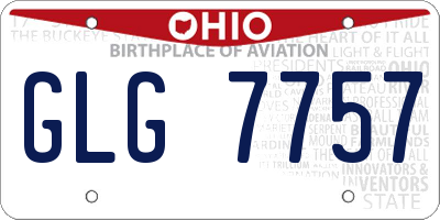 OH license plate GLG7757