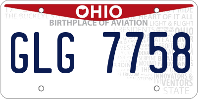 OH license plate GLG7758