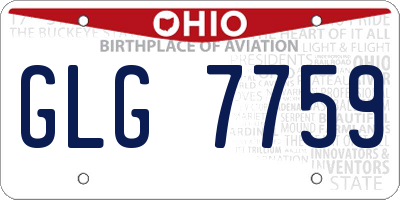 OH license plate GLG7759