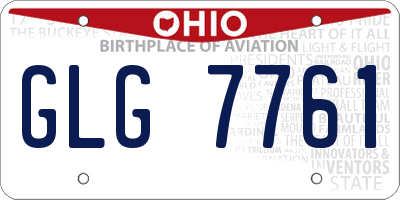 OH license plate GLG7761
