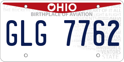 OH license plate GLG7762
