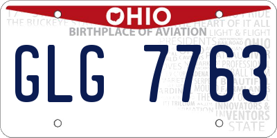 OH license plate GLG7763