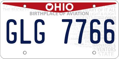 OH license plate GLG7766
