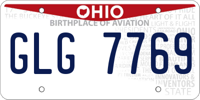 OH license plate GLG7769