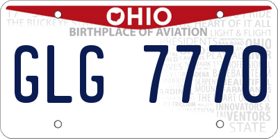 OH license plate GLG7770