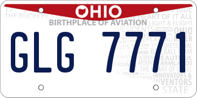 OH license plate GLG7771