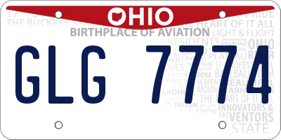 OH license plate GLG7774