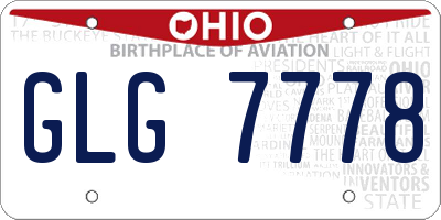 OH license plate GLG7778