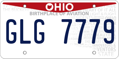 OH license plate GLG7779