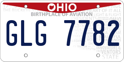 OH license plate GLG7782