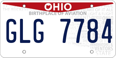 OH license plate GLG7784