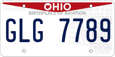 OH license plate GLG7789
