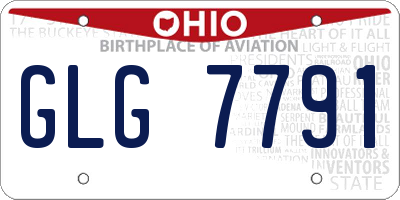 OH license plate GLG7791