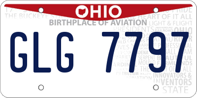 OH license plate GLG7797