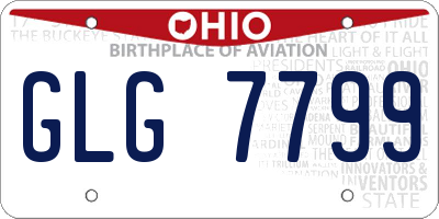 OH license plate GLG7799