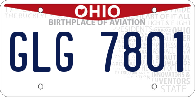 OH license plate GLG7801
