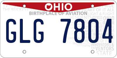 OH license plate GLG7804