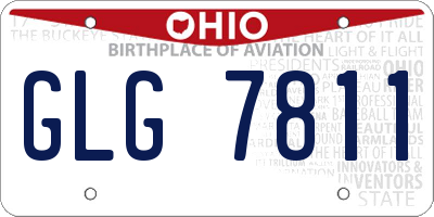 OH license plate GLG7811