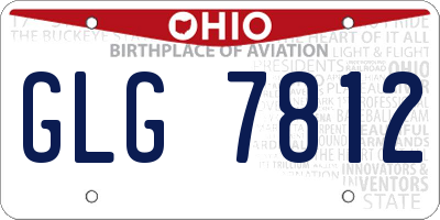 OH license plate GLG7812