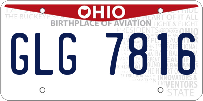 OH license plate GLG7816