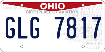 OH license plate GLG7817