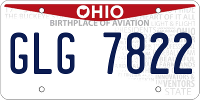 OH license plate GLG7822