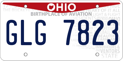 OH license plate GLG7823