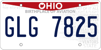 OH license plate GLG7825