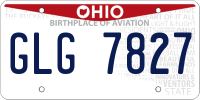 OH license plate GLG7827