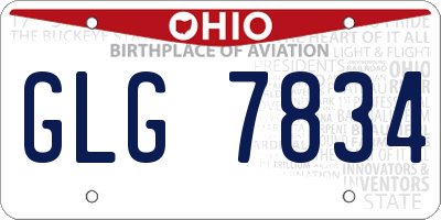 OH license plate GLG7834
