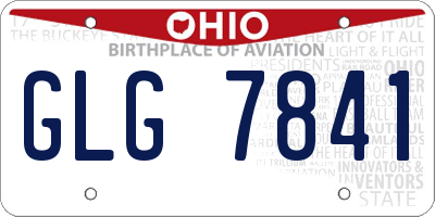 OH license plate GLG7841