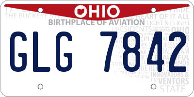 OH license plate GLG7842