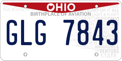 OH license plate GLG7843