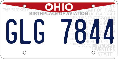 OH license plate GLG7844